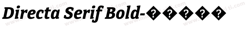 Directa Serif Bold字体转换